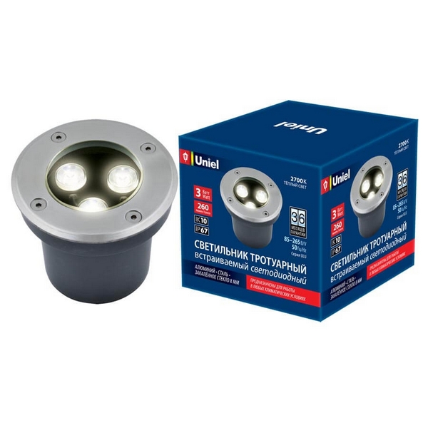 картинка Уличный светильник ULU-B10A-3W/2700K IP67 GREY