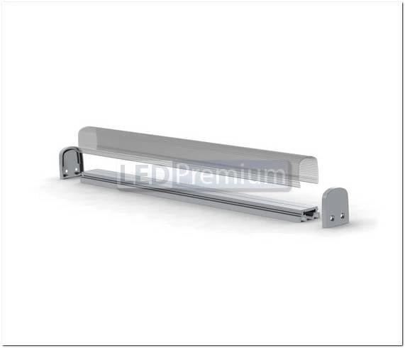 картинка Светодиодный профиль (LED), Профиль с экраном ALU-SQR-2000 Anod+frost [20x24.6mm]