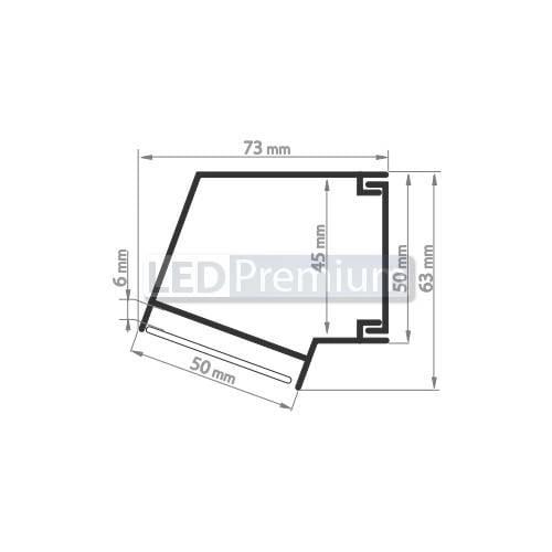 картинка Светодиодный профиль (LED), Алюминиевый Профиль BOX73-A30-2000 Anod