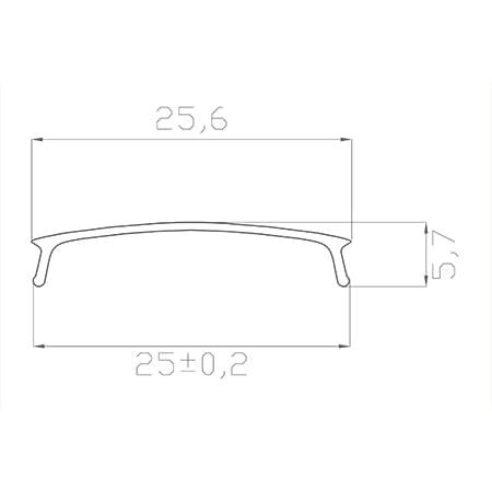 картинка Светодиодный профиль (LED), Рассеиватель для профиля матовый 28 Rexant, 2м