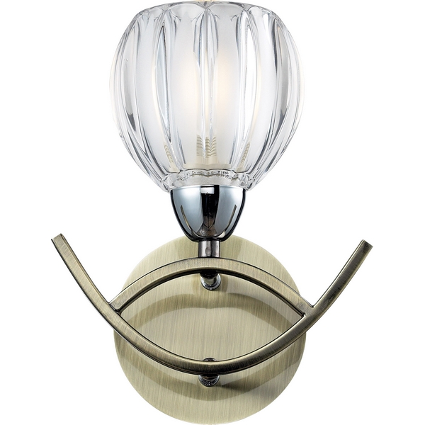картинка Настенный светильник 406-01-11 chrome + antique brass