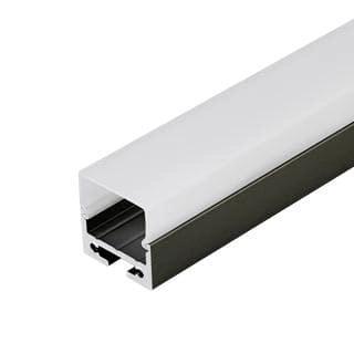 картинка Светодиодный профиль (LED), Профиль с экраном SL-LINE-2011M-2500 BLACK+OPAL SQUARE