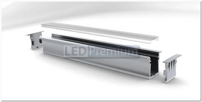 картинка Светодиодный профиль (LED), Профиль с экраном ALU-Wide-F-H28-2000 Anod+frost [34.2x27,7mm]