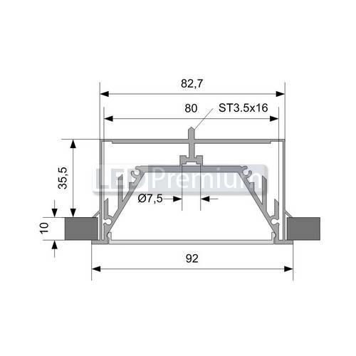 картинка Светодиодный профиль (LED), Держатель для ALU-Power-RW80F