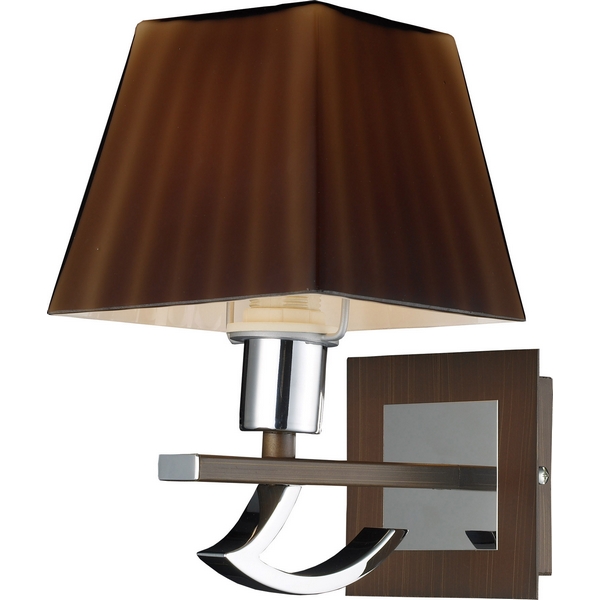 картинка Настенный светильник 431-01-11 chrome + wengue