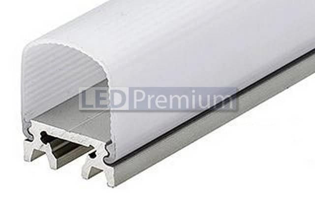 картинка Светодиодный профиль (LED), Профиль с экраном ALU-SQR-2000 Anod+frost [20x24.6mm]