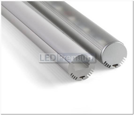 картинка Светодиодный профиль (LED), Профиль с экраном ALU-Round-2000 Anod+frost [Ø24mm]