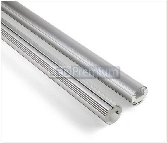 картинка Светодиодный профиль (LED), Профиль с экраном ALU-Round-2000 Anod+frost [Ø24mm]