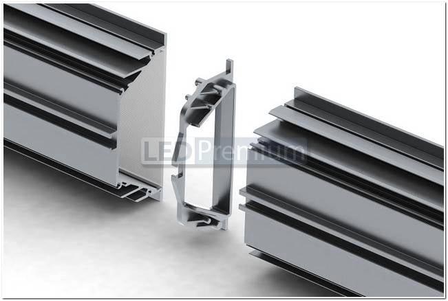 картинка Светодиодный профиль (LED), Профиль с экраном ALU-Power-RW80F-2000anod+clear-P [92x40mm]