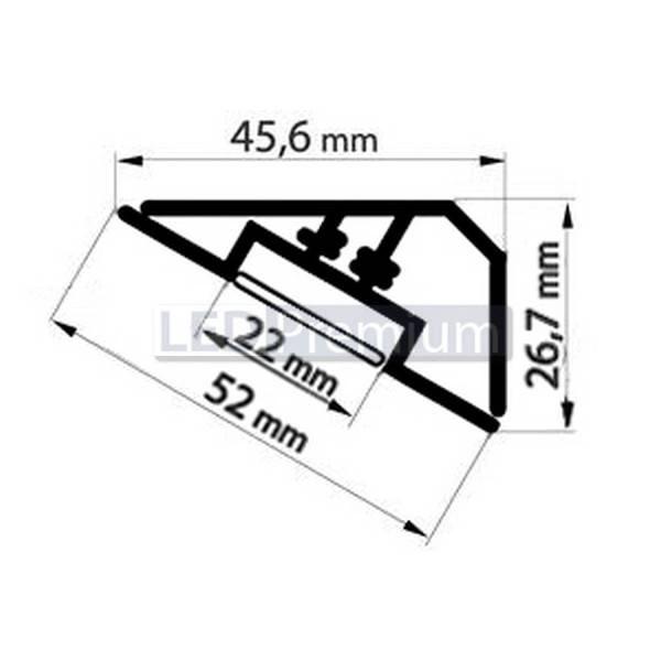 картинка Светодиодный профиль (LED), Алюминиевый Профиль Klus-Lock-FM-Base-2000 Anod