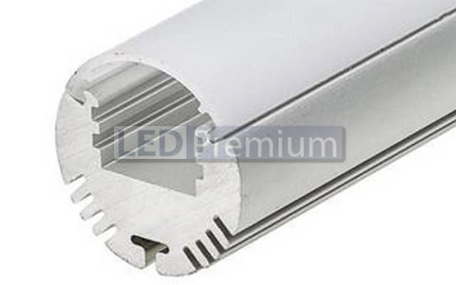 картинка Светодиодный профиль (LED), Профиль с экраном ALU-Round-2000 Anod+frost [Ø24mm]
