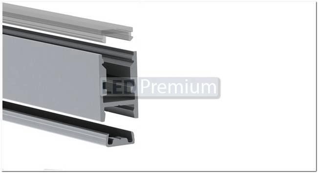 картинка Светодиодный профиль (LED), Профиль с экраном ALU-Swiss-2000 Anod+clear [9.6x15mm]