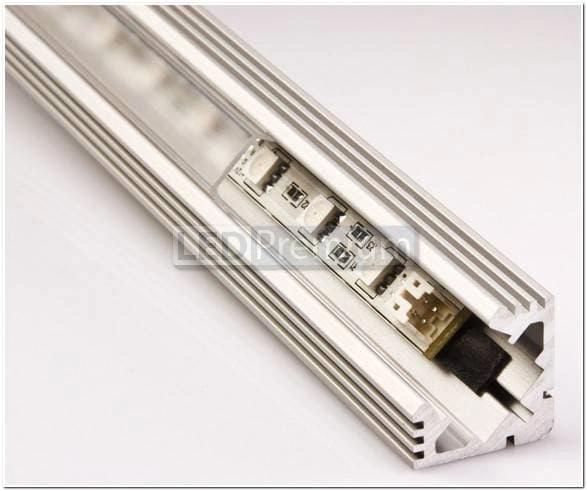 картинка Светодиодный профиль (LED), Угловой алюминиевый профиль PDS-45-T-2000-Anod [19х19mm]