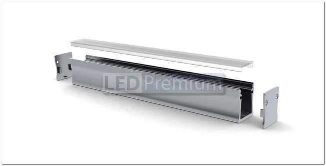 картинка Светодиодный профиль (LED), Профиль с экраном ALU-Wide-H28-2000 Anod+frost [23.2x27,7mm]