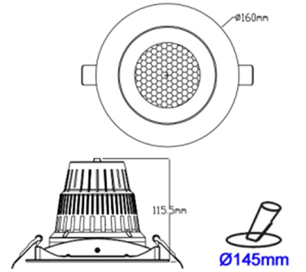 картинка Встраиваемый светильник 7-110