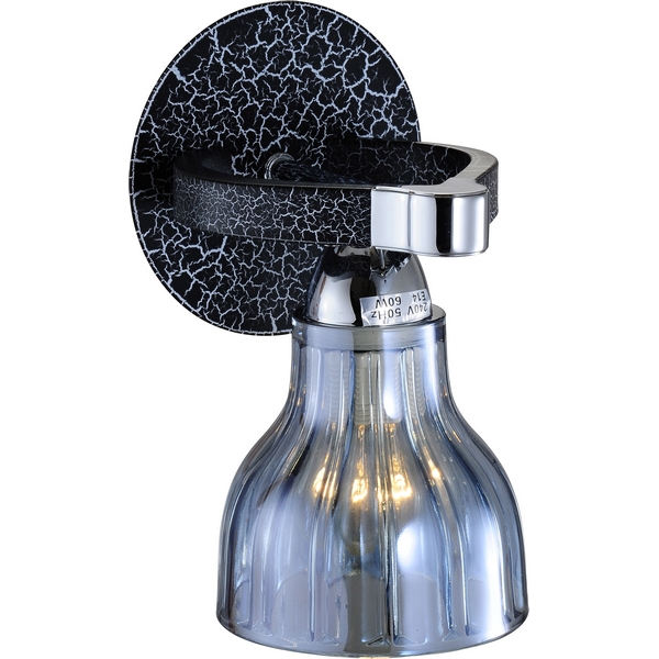 картинка Настенный светильник 411-01-61CBC chrome + black crack