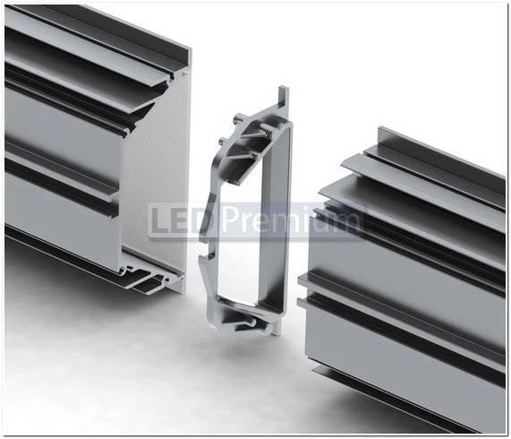 картинка Светодиодный профиль (LED), Профиль с экраном ALU-Power-RW80F-2000anod+clear-P [92x40mm]