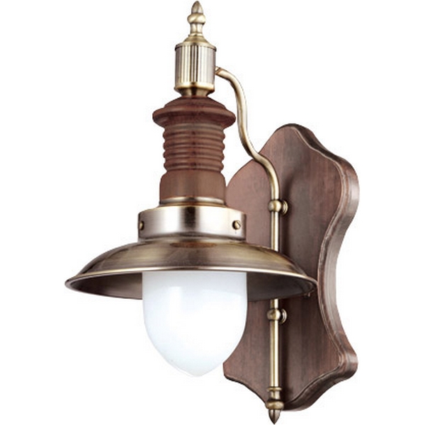 картинка Настенный светильник 846-01-01 красное дерево+бронза