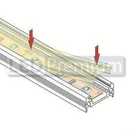 картинка Светодиодный профиль (LED), Алюминиевый профиль TOP-Surface-2000-Anod [20x8mm]
