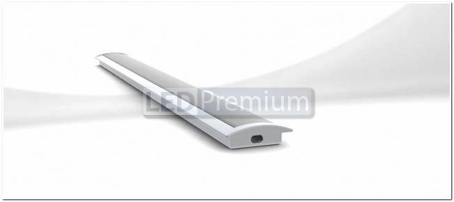 картинка Светодиодный профиль (LED), Профиль с экраном ALU-Wide-F-H8-2000 Anod+frost [29.6x8.47mm]