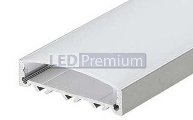 картинка Светодиодный профиль (LED), Профиль с экраном ALU-Super-H10-2000 Anod+frost [44.8x11mm]