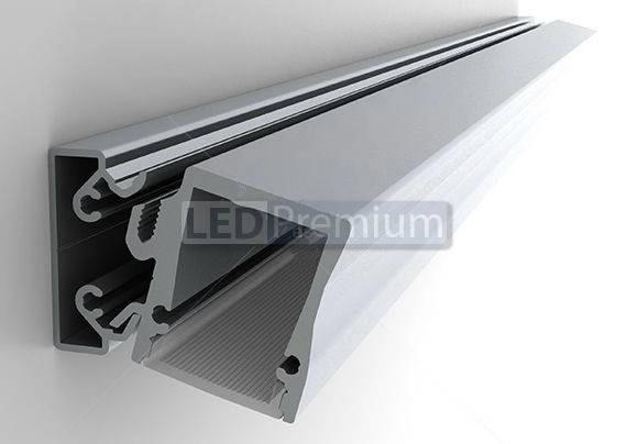 картинка Светодиодный профиль (LED), Профиль с экраном ALU-Base-WH28-2000 Anod+frost [22.5x28mm]