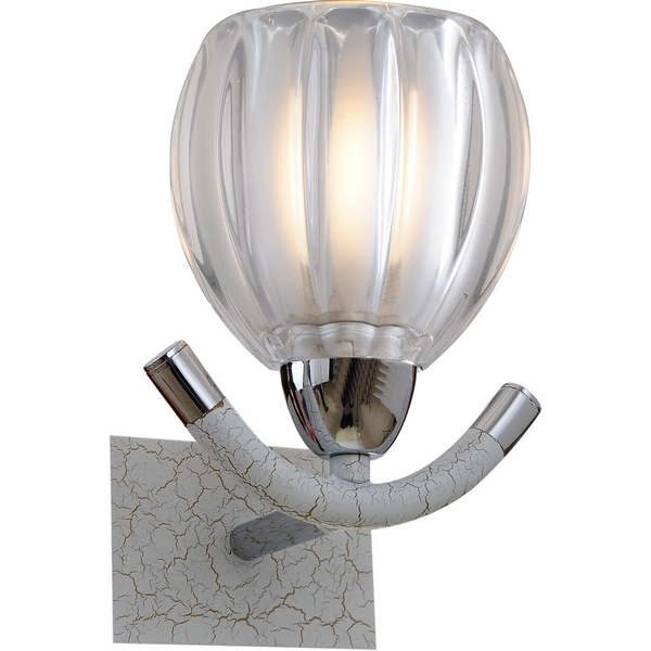 картинка Настенный светильник 407-01-11CWCBB chrome + white crack