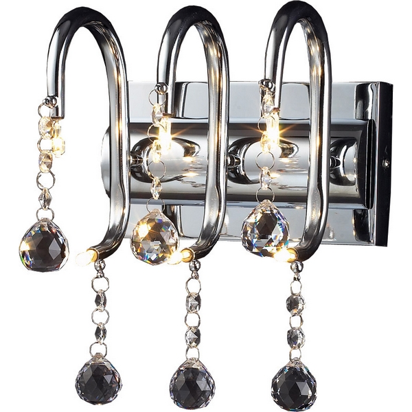 картинка Настенный светильник 62310 06 2310 0181 06 chrome, white crystal ASFOUR