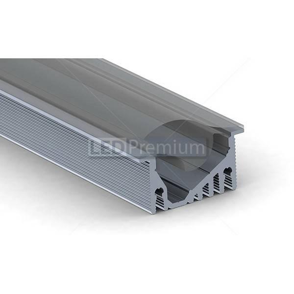 картинка Светодиодный профиль (LED), Профиль с экраном ALU-Asymetric-2000-Anod+frost Lens  [30x22.5mm]