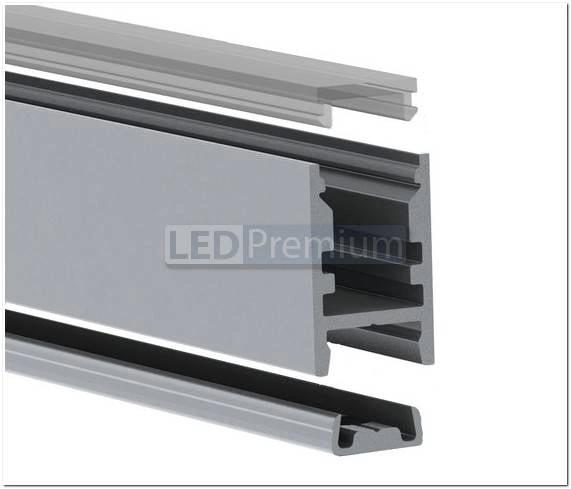 картинка Светодиодный профиль (LED), Профиль с экраном ALU-Swiss-2000 Anod+frost [9.6x15mm]