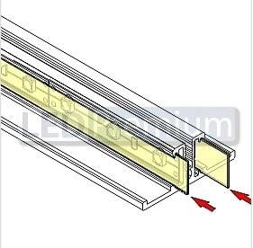 картинка Светодиодный профиль (LED), Алюминиевый профиль TOP-Back-2000-Anod [13.5x40mm]