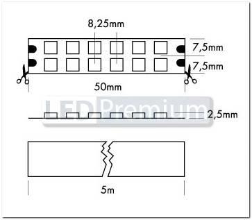 картинка Светодиодная лента RT 2-5000 24V 2x2 (3528, 1200 LED, LUX), 85195 (LED-ленты)