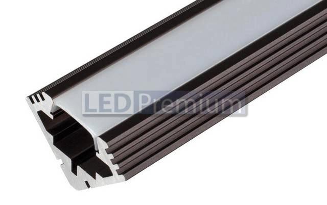 картинка Светодиодный профиль (LED), Алюминиевый профиль PDS45-T-2000-Anod-Brown Deep [19x19mm]