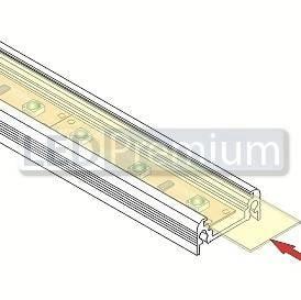 картинка Светодиодный профиль (LED), Алюминиевый профиль TOP-Surface-2000-Anod [20x8mm]
