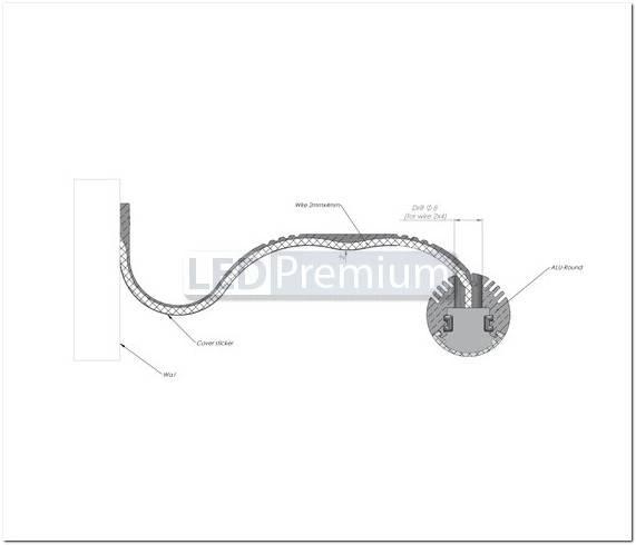 картинка Светодиодный профиль (LED), Настенный держатель Wall-ARM для ALU-Round
