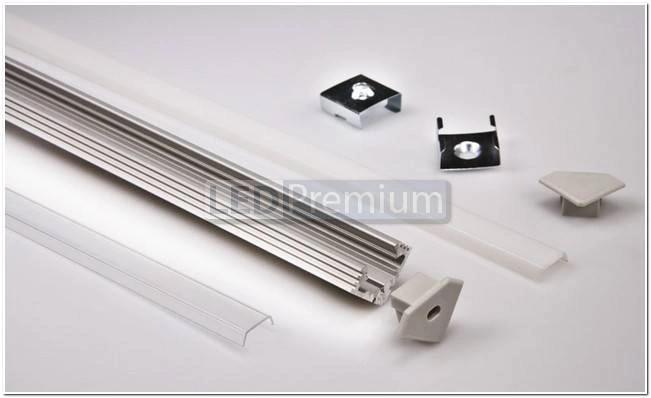 картинка Светодиодный профиль (LED), Угловой алюминиевый профиль PDS45-T-2000 [19х19mm]