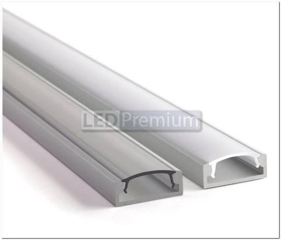 картинка Светодиодный профиль (LED), Профиль с экраном ALU-Wide-H8-2000 Anod+frost [22.6x8.47mm]