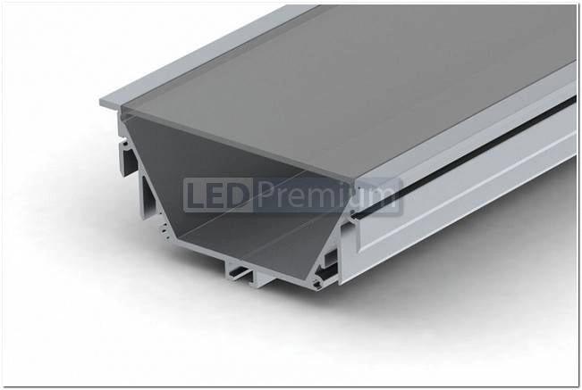 картинка Светодиодный профиль (LED), Профиль с экраном ALU-Power-RW80F-2000anod+clear-P [92x40mm]