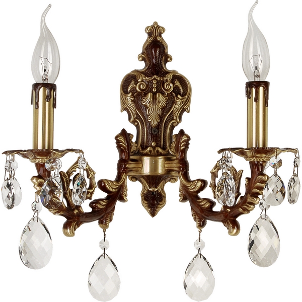 картинка Настенный светильник 305-02-51 краповый+бронза