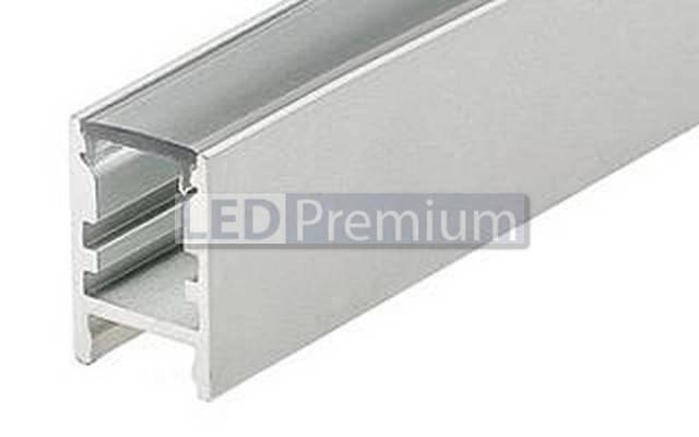 картинка Светодиодный профиль (LED), Профиль с экраном ALU-Swiss-2000 Anod+clear [9.6x15mm]