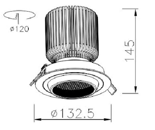 картинка Встраиваемый светильник 7-105
