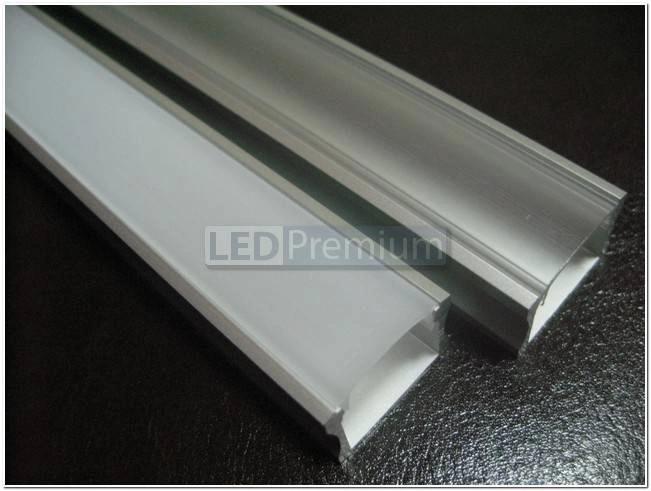 картинка Светодиодный профиль (LED), Профиль с экраном ALU-Wide-H15-2000 Anod+frost [22.6x15.66mm]