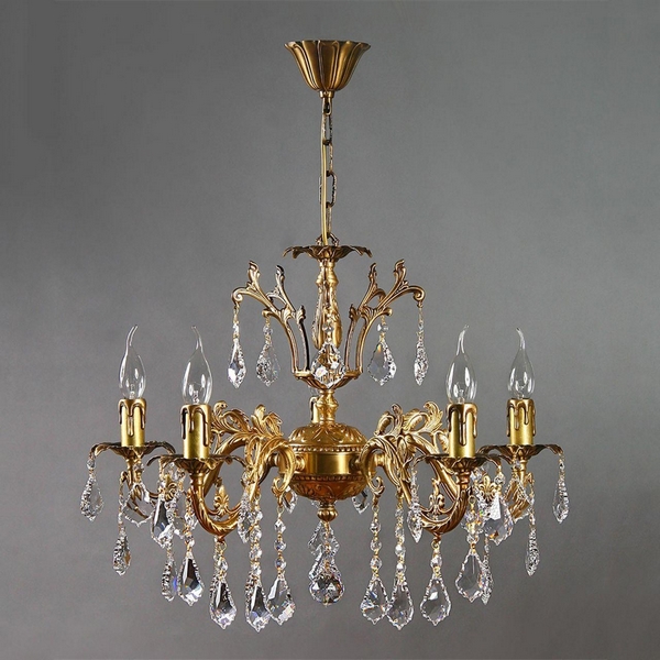 картинка Подвесной светильник Granada 2118/5 AB Leaf Crystal