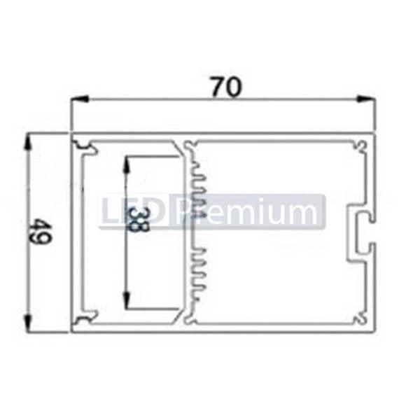 картинка Светодиодный профиль (LED), Профиль с экраном SL-Line-4970-2500 Anod+opal