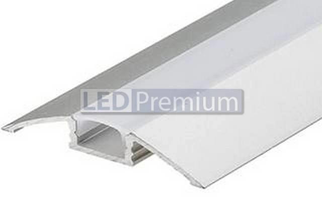 картинка Светодиодный профиль (LED), Профиль с экраном ALU-Flat-2000 Anod+frost [52.3x7.63mm]