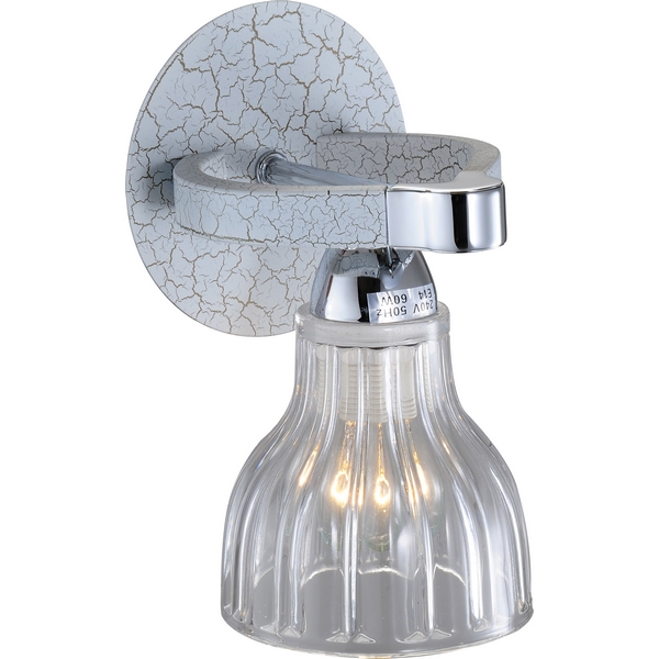 картинка Настенный светильник 411-01-11CWC chrome + white crack