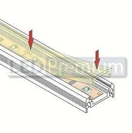 картинка Светодиодный профиль (LED), Алюминиевый профиль TOP-Surface-2000-Anod [20x8mm]