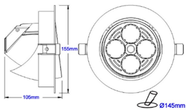 картинка Встраиваемый светильник 7-113