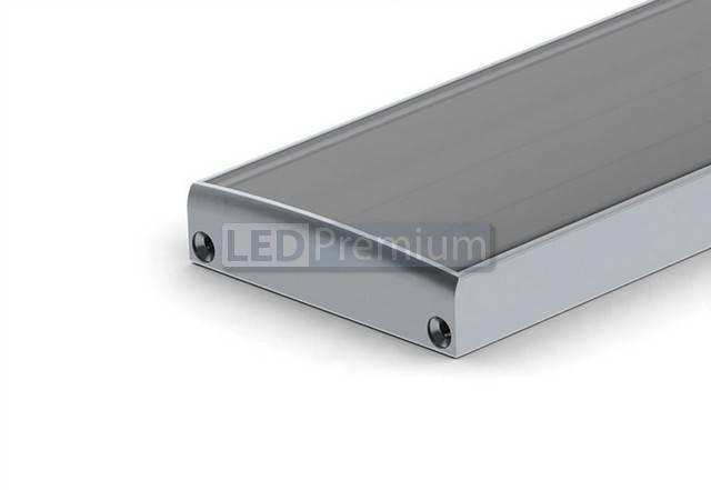 картинка Светодиодный профиль (LED), Профиль с экраном ALU-Super-H10-2000 Anod+frost [44.8x11mm]