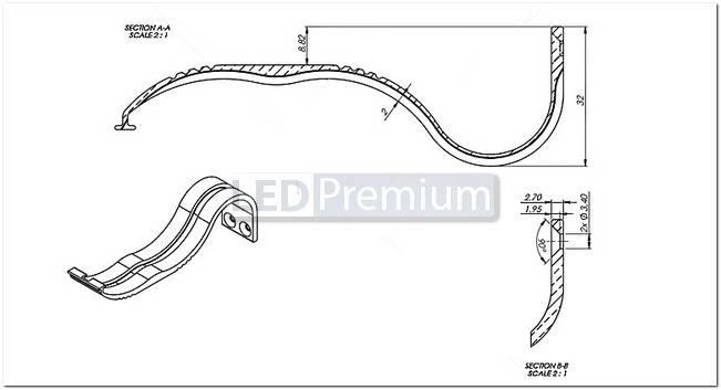 картинка Светодиодный профиль (LED), Профиль с экраном ALU-Round-2000 Anod+frost [Ø24mm]